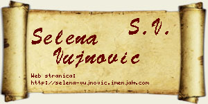 Selena Vujnović vizit kartica